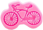 Bicycle Silicone Fondant Mold Chocolate Candy Gumpaste Sugarcraft Cake Decorating Tools Paper Clay Mold (Bicycle Bike with Basket)