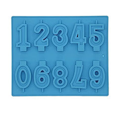 RKPM HOMES Chocolate Mould Tray I 3D Fondant 0 to 9 Number Shape Silicone Lollipop Mould I Blocks Number Baking Tin for Handmade DIY Jelly Pastry Cupcake Muffin Cookies Cake Decoration - 10 Cavity