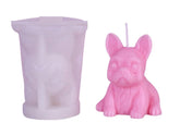 RKPM HOMES Dog Candle Mold I 3D Fondant Animal Silicone Epoxy Casting Mould I for DIY Handmade Ornament, Cake Décor, Aromatherapy, Soap, Resin Art Craft Making Home Party Decoration (French Bull Dog)