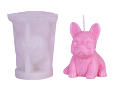 RKPM HOMES Dog Candle Mold I 3D Fondant Animal Silicone Epoxy Casting Mould I for DIY Handmade Ornament, Cake Décor, Aromatherapy, Soap, Resin Art Craft Making Home Party Decoration (French Bull Dog)