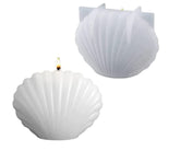 RKPM HOMES Shell Candle Mold I 3D Fondant Seashell Geometry Silicone Epoxy Mould I for DIY Handmade Ornament Chocolate, Aromatherapy, Soap, Resin Art Craft, Home Desktop Wedding Decoration (Small)