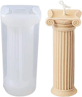 RKPM HOMES Candle Mold I 3D Fondant Cylinder Pillar Silicone Epoxy Mould I for DIY Handmade Ornament Chocolate, Cake Décor, Aromatherapy, Soap, Polymer Clay Resin Art Craft Making (Greek Pillar)