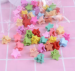 RKPM HOMES 5 Star Shaped Claw Type Hair Clips (Multi Colour) Pack of 20