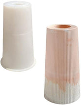 RKPM HOMES Candles Holders Vase Resin Mold I Pillar Casting Plant Silicone Epoxy Candlestick Mould I Succulent Concrete Molds I for DIY Jewelry Trinket Storage Flowers Plants Pot Decoration (C Type)