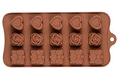 RKPM HOMES Silicone Heart-Shaped Chocolate & Candy Mold (15 Cavity, 3 Love Gift Style, BPA Free)
