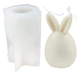 RKPM HOMES Bunny Eggshell Shaped Candle Mold I 3D Fondant Easter Rabbit Silicone Wax Mould I Candles for Chocolate, Dessert, Cake Decor, Aromatherapy, Soap, Ornament, Resin Art (Standing Ears)