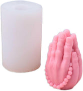 RKPM HOMES Buddha Prayer Gesture Shape Candle Mold I 3D Fondant Namaste Silicone Epoxy Casting Mould I for DIY Handmade Ornament Chocolate Cake Décor Aromatherapy Soap Resin Art Craft Home Decoration