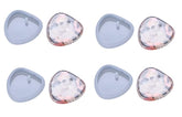 RKPM HOMES Poppy Pendant Mold I Multi Design Shape with Hanging Hole Silicone Epoxy Mould I for DIY Homemade Resin Soap Clay Art Craft Jewelry Keychain Charm Necklace Earring Making - 4 Pcs (Heart)