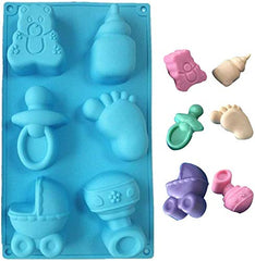 RKPM HOMES 6 Cavities Silicone Soap Molds, Homemade Soap Making Chocolate Baking Molds (6 Cavity Baby Tool Mold)