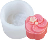 RKPM HOMES Moon Cake Mold I 3D Crystal Snowy Liquid Autumn Mooncake Silicone casting Moulds I for DIY Handmade Cake Chocolate Candy Ice Jelly Pastry Soap Resin Candle Art Craft (Cherry Blossom4 Shape)
