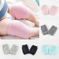 RKPM HOMES Baby Knee Pads - Crawling Knee Pads for Baby Infant Toddler - Unisex Grey & Pink Pair