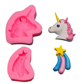 RKPM HOMES Chocolate Mould I Unicorn and Rainbow Shape 3D DIY Fondant Silicone Candy Mold I Baking Tools for Cake Chocolate Candy Ice Jelly Soap I Cake Baking Moulds I Bakeware Molds – Set of 2
