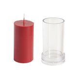 RKPM HOMES Cylindrical Pillar Candle Mold I Simple Flat Colum Acrylic Candlestick Wax Mould I for DIY Handmade Cake Décor, Aromatherapy, Candles Making Home Wedding Dinner Party Decoration (5X10 CM)