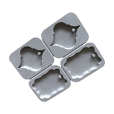 RKPM HOMES Aromatherapy Wax Mold | Rectangle & Arrow Shape Fondant Silicone Mould with Hanging Hole | Dried Flowers Resin Soap Clay Craft Jewelry Making Molds DIY Pendant Necklace | Grey - 4 Cavity