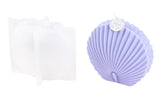 RKPM HOMES Round Scallop Shell Candle Mold I 3D Geometry Large Ocean Shell Silicone Epoxy Mould I for DIY Handmade Ornament Chocolate, Aromatherapy, Soap, Resin Art Craft, Wedding Party Decoration