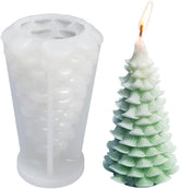 RKPM HOMES Cedar Christmas Tree Candle Mold I 3D Fondant Silicone Scented Wax Mould I Special for Christmas Succulent Molds for DIY Handmade Ornament Cake Décor Aromatherapy Soap Resin Art Craft