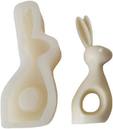 RKPM HOMES Easter Bunny Shape Candle Mold I 3D Fondant Rabbit Silicone Aromatic Plaster Epoxy Mould I for DIY Handmade Chocolate, Cake Décor, Aromatherapy, Soap, Resin Art Craft Making (Right)