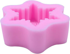 RKPM HOMES Candle Mold I 3D Christmas Snowflake Shape Silicone Scented Wax Mould I for DIY Handmade Chocolate Ornament Cake Décor Aromatherapy Soap Resin Art Craft Making Home Party Decoration (B)
