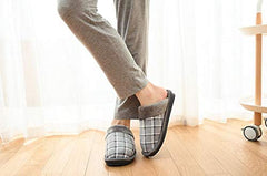 RKPM Winter Corduroy Indoor And Outdoor Cotton Slippers Thick Bottom Non-Slip Warm And comfortable Couple Home Slippers (Black 40-41)