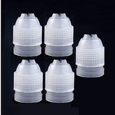 RKPM HOMES Set of 5 Small Standard Couplers Cake Decorating Coupler Pipe Tip Coupler for Icing Nozzles, White 5