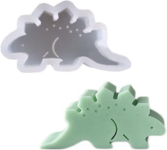 RKPM HOMES Mini Animal Shape Candle Mold I 3D Car Freshie Silicone Sculpture Mould I for DIY Handmade Aromatherapy Gypsum Soap Cake Décor Aroma Beads Car Freshie Resin Art Craft Making (Stegosaurus)