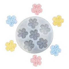RKPM HOMES Flower Cupcake Mold | 3D Fondant Cherry Blossom Shape Silicone Candy Mould | for DIY Handmade Cake Décor Chocolate Clay Cookies Gummy Muffin Soap Resin Candle Art Crafts (6-Cavity)