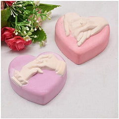 RKPM HOMES Heart Shape Chocolate Fondant Mould I 3D Hand in Hand Together Rings Love Symbol Silicone Candy Mold I for DIY Handmade Jelly Cakes Dessert Pastry Muffin Cupcake Candle Decoration Tools