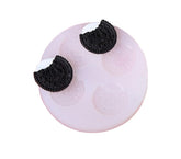 RKPM HOMES Cookie Fondant Mold I 3D Silicone Donut Mould I for DIY Handmade Sugarcraft Cake Decoration, Polymer Clay, Candy, Cupcake, Jelly, Muffin, Soap Resin Wax Making (Bited Biscuit 4 Cavity)