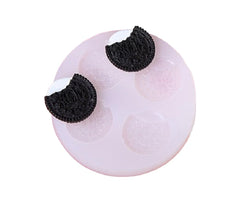 RKPM HOMES Cookie Fondant Mold I 3D Silicone Donut Mould I for DIY Handmade Sugarcraft Cake Decoration, Polymer Clay, Candy, Cupcake, Jelly, Muffin, Soap Resin Wax Making (Bited Biscuit 4 Cavity)
