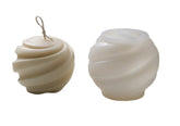 RKPM HOMES Spiral Ball Shape Candle Mold I 3D Fondant Geometry Round Silicone Mould I for DIY Handmade Ornament Chocolate, Aromatherapy, Soap, Resin Art Craft, Home Wedding Party Decoration (Small)