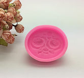RKPM HOMES Love Rose Flower Delicate Floral Round Silicone Soap Molds, Craft Art Silicone Soap Mold, 3D Baking Molds for Cupcake (Round Love Rose)