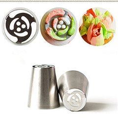 RKPM HOMES Cake Decorating Nozzle Russian Russia Icing Piping Nozzles, Set of 7 with Tree Colour Cupler