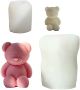 RKPM HOMES Sitting Bear Candle Mold I 3D Cute Cub Animal Silicone Scented Epoxy Mould I for DIY Handmade Chocolate, Cake Décor, Aromatherapy, Soap, Art Craft Making, Home Party Decoration (2 Size)