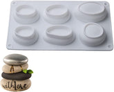 RKPM HOMES Painting Art Stone Mold I 3D Goose CobbleStone Shape Pebble Silicone Plaster Concrete Mould I for DIY Handmade Jelly Cakes Dessert Candy Pastry Polymer Soap Resin Muffin Cupcake Décor (6 Cavity)