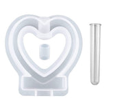 RKPM HOMES Resin Molds I Vase Casting Planter Silicone Epoxy Mould with Test Tubes I Perfect for Propagating DIY Hydroponic Flowers Plants Home Office Garden Wedding Decoration (Heart Shape)