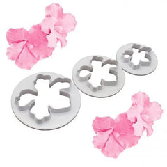 RKPM HOMES 3 Pcs Cookie Cutter Set | Hawaiian Flower Shape Cutter Set | Plastic Fondant Cutter | for Pastry Fruit Biscuit Sugar Craft Candy Cake Decorating | Tools for Holiday Party Wedding Birthday