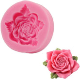 RKPM HOMES Flower Fondant Mold I 3D Rose Shape Silicone Baking Mould I for Handmade DIY Jelly Cakes Dessert Candy Chocolate Pastry Polymer Clay Soap Resin Muffin Cupcake Décor - 1 Cavity