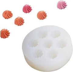 RKPM HOMES Cookie Fondant Mold I 3D Silicone Donut Mould I for DIY Handmade Sugarcraft Cake Decoration, Polymer Clay, Candy, Cupcake, Jelly, Muffin, Soap Resin Wax Making (Cream Grains - Big)