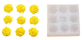 RKPM HOMES Cookie Fondant Mold I 3D Silicone Donut Mould I for DIY Handmade Sugarcraft Cake Decoration, Polymer Clay, Candy, Cupcake, Jelly, Muffin, Soap Resin Wax Making (Cream Grains 9 Cavity)
