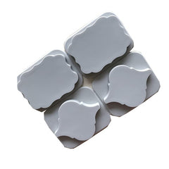 RKPM HOMES Aromatherapy Wax Mold | Rectangle & Arrow Shape Fondant Silicone Mould with Hanging Hole | Dried Flowers Resin Soap Clay Craft Jewelry Making Molds DIY Pendant Necklace | Grey - 4 Cavity