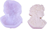RKPM HOMES Goddess Sculpture Statue Candle Mold I 3D Fondant David Bust Head Shape Silicone Epoxy Mould I for DIY Handmade Ornament Cake Décor Aromatherapy Soap Resin Polymer Clay Art Craft Making