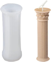 RKPM HOMES Candle Mold I 3D Fondant Cylinder Pillar Silicone Epoxy Mould I for DIY Handmade Ornament Chocolate, Cake Décor, Aromatherapy, Soap, Polymer Clay Resin Art Craft Making (Roman Column)