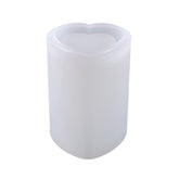 RKPM HOMES Candles Holders Resin Mold I Cylinder Pillar Silicone Epoxy Casting Mould I for Handmade DIY Jewelry Trinket Storage, Makeup Container, Flower Plant Pot, Pen Holder (Heart Shape)