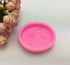 RKPM HOMES Love Rose Flower Delicate Floral Round Silicone Soap Molds, Craft Art Silicone Soap Mold, 3D Baking Molds for Cupcake (Round Love Rose)