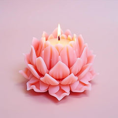 RKPM HOMES Lotus Candle Mold I 3D Fondant Flower Silicone Scented Wax Mould I for DIY Handmade Ornament Chocolate, Cake Décor, Aromatherapy, Plaster, Soap, Resin Art Craft, Home Wedding Decoration (B)