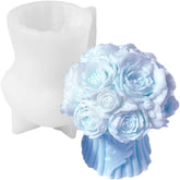 RKPM HOMES Flower Bouquet Candle Mold I 3D Basket Pillar Silicone Epoxy Mould I Special for Valentine's Day I for DIY Handmade Ornament Aromatherapy Home Party Cake Décor Soap Resin Art Craft Making