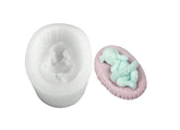 RKPM HOMES Sleeping Baby with a Pillow Design Fondant Mold I 3D Newborn Christening Silicone Mould I for DIY Handmade Cake Décor Polymer Clay Candy Cookies Muffin Soap Resin Wax Candle Making (C)