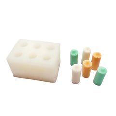 RKPM HOMES Candle Stick Mold I 3D Column Cylinder Silicone Epoxy Mould I for DIY Handmade Ornament Cake Décor Aromatherapy Soap Soy Wax Plaster Resin Art Crafts Home Wedding Decoration – 6 Cavity