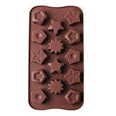 RKPM HOMES Silicone Chocolate Mold Candy Mold Jelly Ice Cube Tray Muffin Sugar Craft Fondant Mold Mould Cake Decorating Tools (14 Cavity Star Sun Chocolate Mold)
