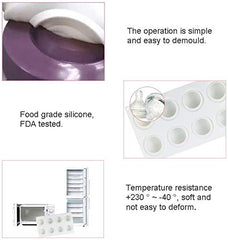 RKPM HOMES Oblet Stone Shape Mousse Cake Mold I 3D Fondant Round Silicone Baking Mould I for Handmade DIY Soap Cakes French Dessert, Pastry, Chocolate, Pudding, Cupcake, Ice Cream - 8 Cavity